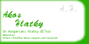akos hlatky business card